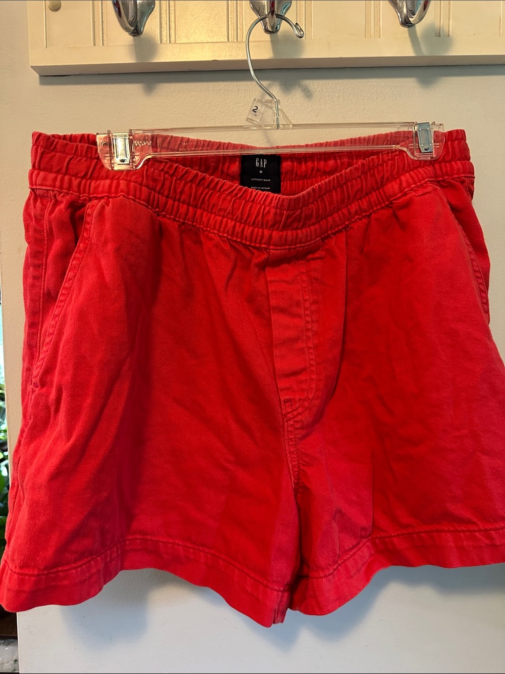 GAP Women’s Red Elastic Waist Casual Shorts